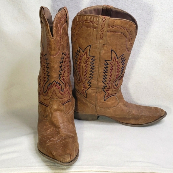 Rancho Shoes - Rancho Womans Faux Leather Light Brown Boots 9.5